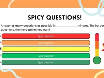 5 Minute Starter Activity Templates - ITT/NQT