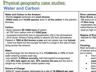 AQA A LEVEL GEOGRAPHY PHYSICAL CASE STUDIES