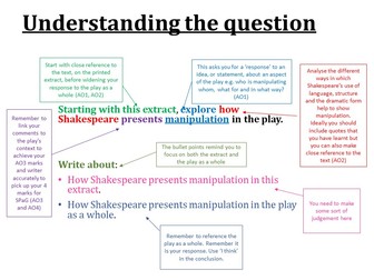 Macbeth essay planning (walking talking mock style) - Explore how Shakespeare presents manipulation