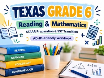 Texas Grade 6 STAAR Reading, Writing & Math Workbook