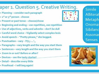 AQA REVISION GCSE ENGLISH LANGUAGE Grade 4(+) Writing Workshop Question 5 Papers 1 &2