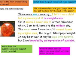 The Emigree poetry analysis | Teaching Resources