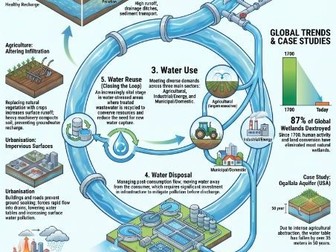Deluxe A-Level Geography: Human Water Cycle 5.1.2 audio - visual Active Learning & Essay Pack 9696