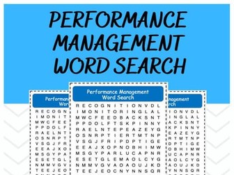 Performance Management - Word Search
