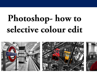 Photoshop tutorial- selective colour