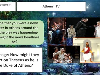 A Midsummer Night's Dream- Athen's TV- speaking and listening