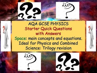 AQA GCSE SPACE QUICK QUESTIONS/ANSWERS
