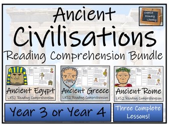 LKS2 Ancient Civilisations Reading Comprehension Bundle