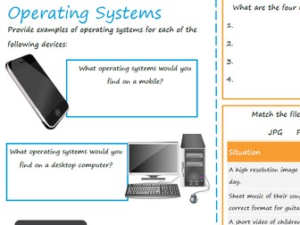 Operating Systems - Revision Worksheet