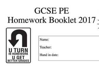 New GCSE PE 2016 Summer homework PP