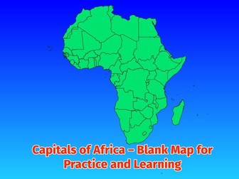 Capitals of Africa – Blank Map for Practice and Learning