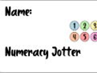 Numeracy Jotter Labels - Editable