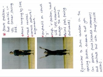 GCSE Dance 'Impulse' Set Study Circuit Training  Cards