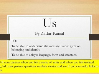 Us by Zaffar Kunial