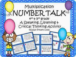Number Talk Multiplication Drama Circle Activity