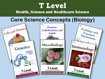 T-Level Health: Core Science Concepts (Biology) Revision Notebook Bundle