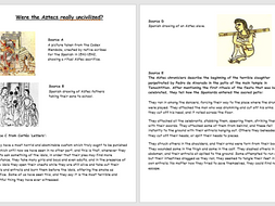 Aztec source analysis worksheets (3 pages) | Teaching Resources