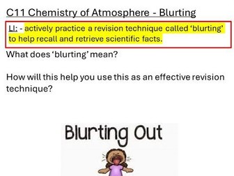 GCSE Chemistry AQA C11 Chemistry of Atmosphere Revision