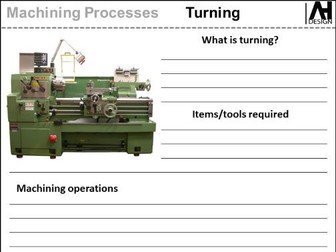 Machining Processes Worksheets