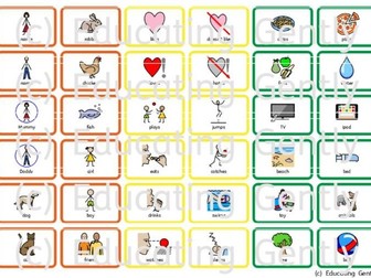 Colourful Semantics independent sentence building grid (personalisable)