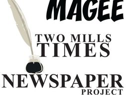 MANIAC MAGEE Two Mills Times Newspaper Design Activity