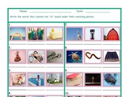 Phonics R Controlled Vowel OR Worksheet
