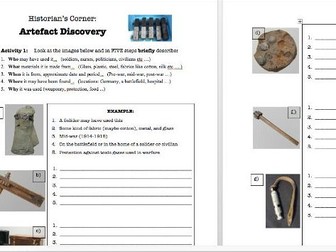 WW1 Artefact Discovery - Skill Development