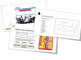 Introduction to Sociological Perspectives - Functionalism