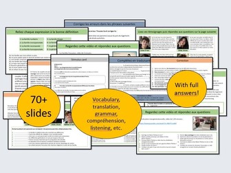 EDEXCEL A Level / AS Level French – Familles – PRACTICE ACTIVITIES