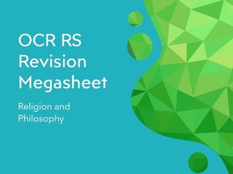 OCR RS Religion and Philosophy Revision Megasheet