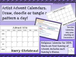 Artist Advent Calendars.
