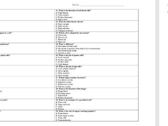 FREE KS3 Science MCQ Sample Pack – Cells & Forces