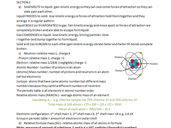 Chemistry edexcel iGCSE revision notes