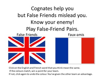 False Friend Pairs Interactive Powerpoint Game