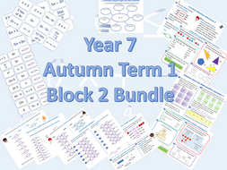 Bundle for White Rose Maths Secondary Autumn Term Block 2