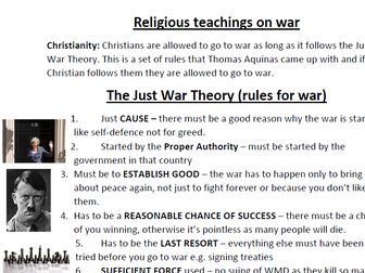 RS GCSE AQA Peace and Conflict revision guide