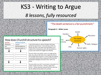 KS3 Writing to Argue (8 lessons for FREE)