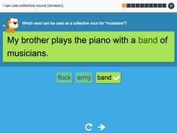 I can use collective nouns (revision) - Interactive Activity - Year 3 Spag