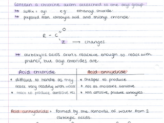OCR A Chemistry Organic A Level Notes