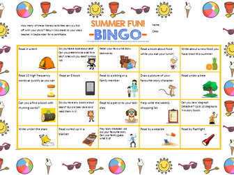 Summer Learning Grids for Parents - Transition from Reception to Year 1