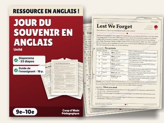 Remembrance Day Unit Grade 9-10 Canadian History Sources | Lest We Forget