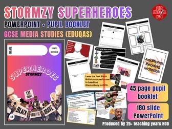 Stormzy Superheroes | Complete + Comprehensive Lessons + Resources | GCSE Media Studies | Eduqas