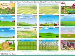 Parts of Speech Barnyard English PowerPoint Game