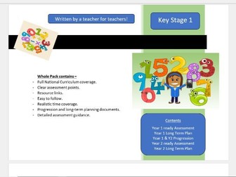 Key Stage 1 Maths Full Coverage Planning