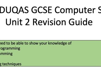 WJEC Computer Science U2 Revision Guide