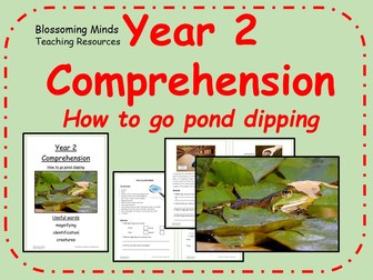 How to go pond dipping - non-fiction comprehension - Year 2