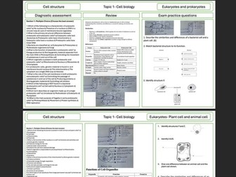 AQA GCSE Biology Topic 1 Mastery Pack