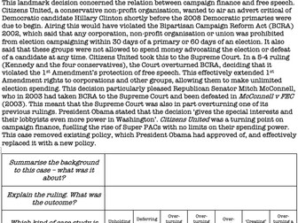 Edexcel A Level USA Politics Lessons 86-104 (US Supreme Court)