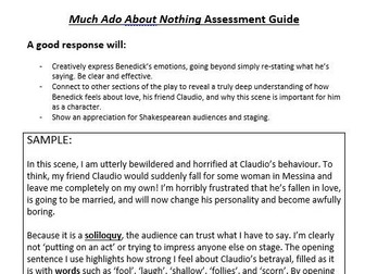 Much Ado Shakespeare: Assessment&Notes