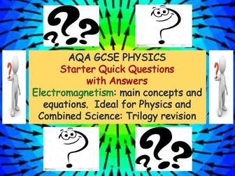 ELECTROMAGNETISM QUICK QUESTIONS/ANSWERS